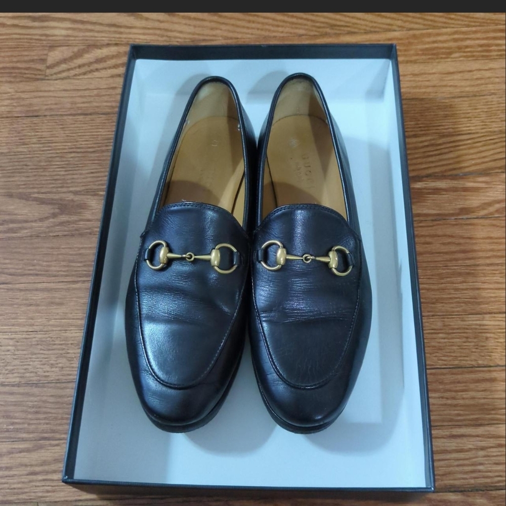 Women's Black Leather Loafers